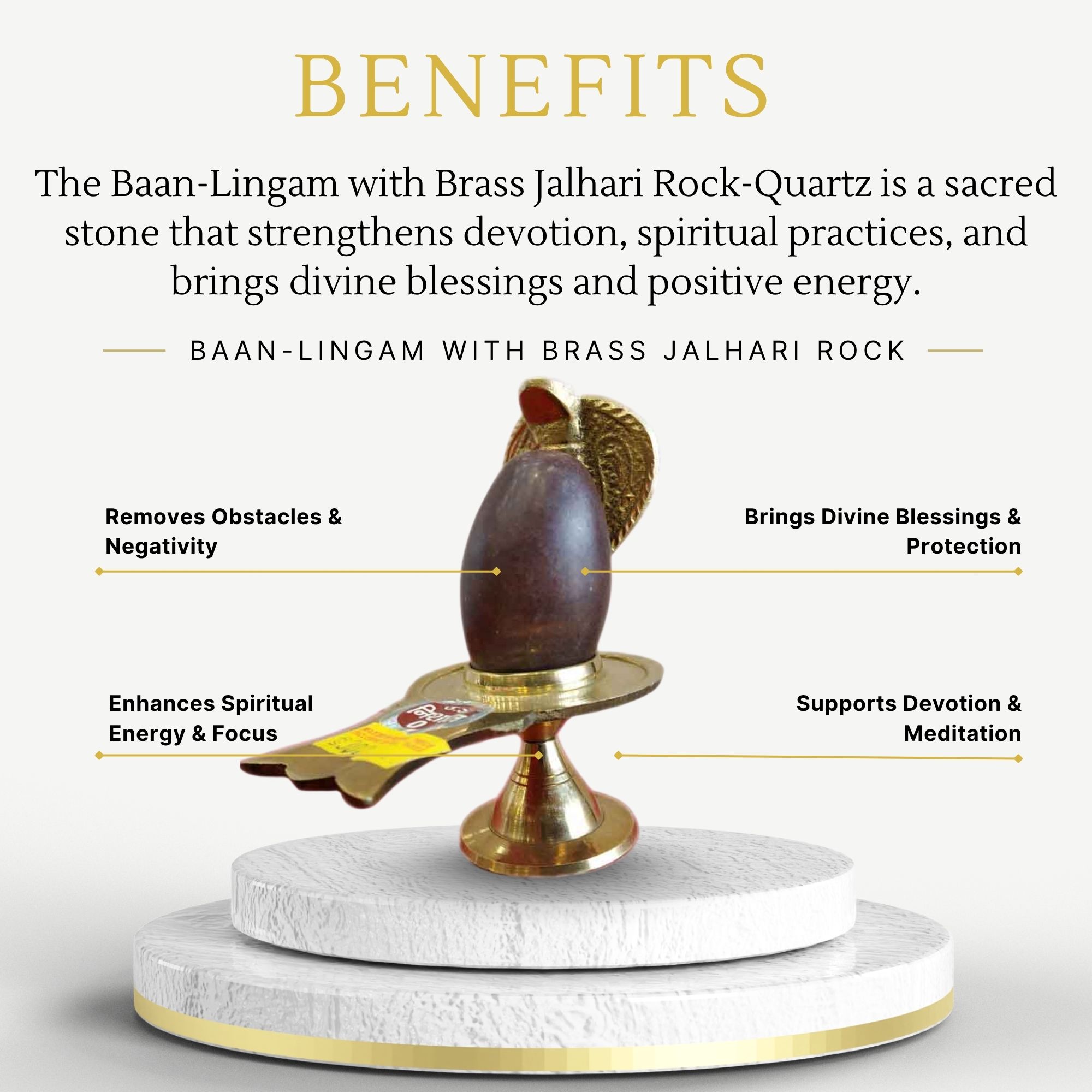 Narb-deshwar shivling with brass jalhari - Image 3