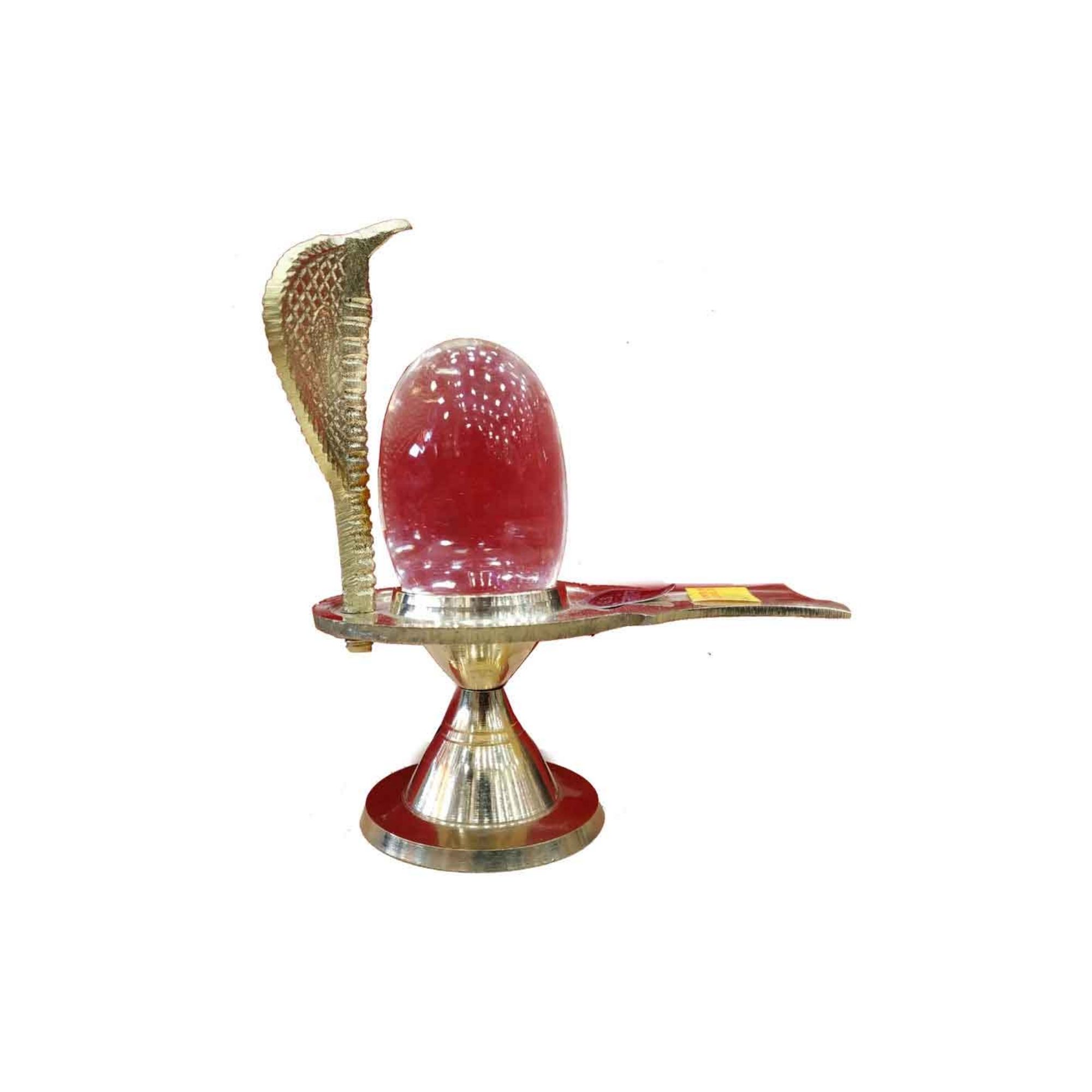 Pure sphatik lingan 3 inch size with brass jalhari - Image 2