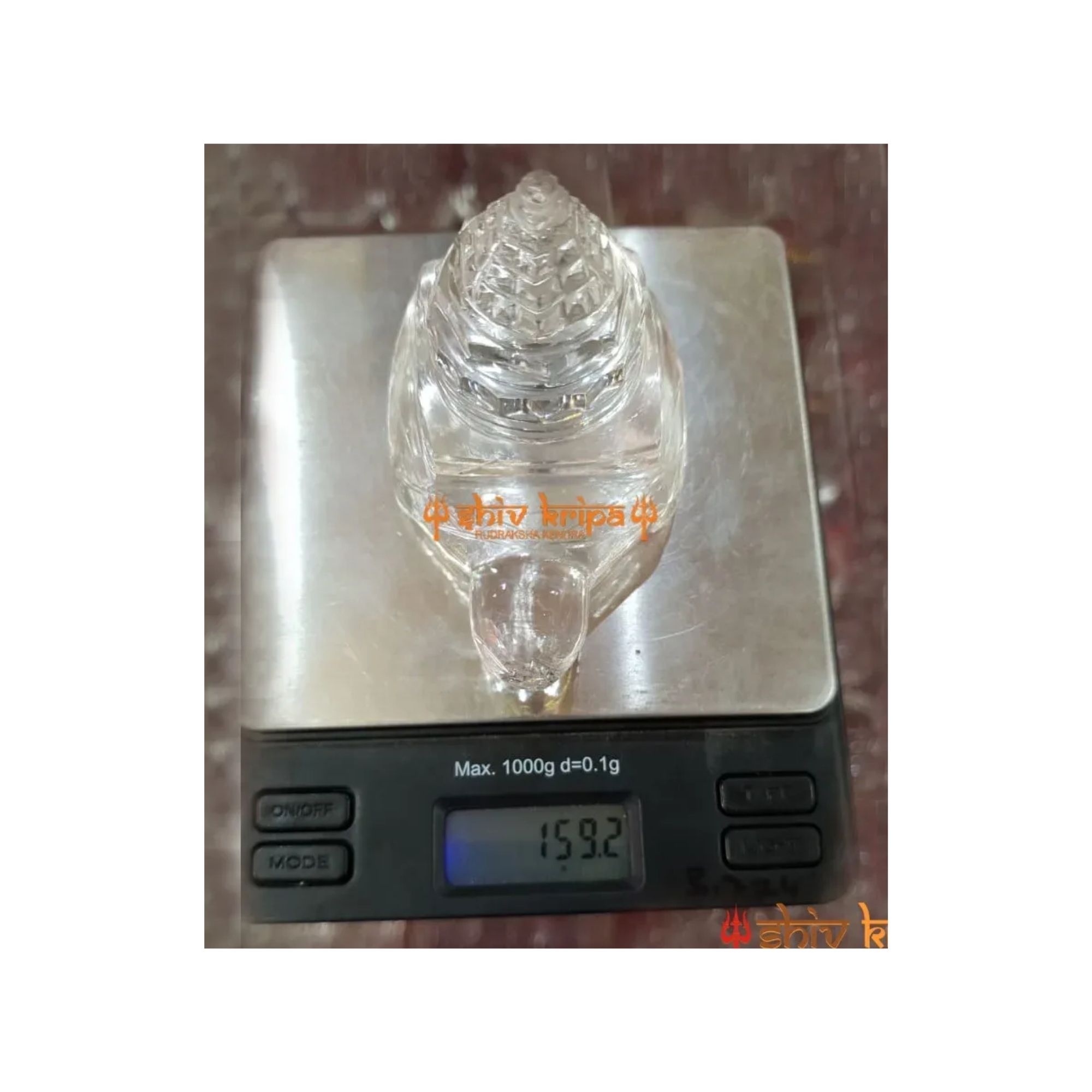 Crystal stone Shree Yantra on Tortoise one hundred fifty nine gram - Image 2